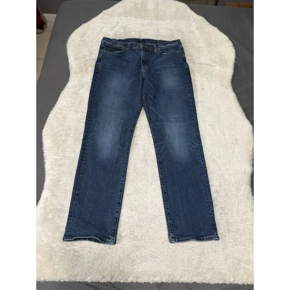 J Crew Flex Mens Blue Denim Straight‎ Jeans Size 33x30 Pants Stretch